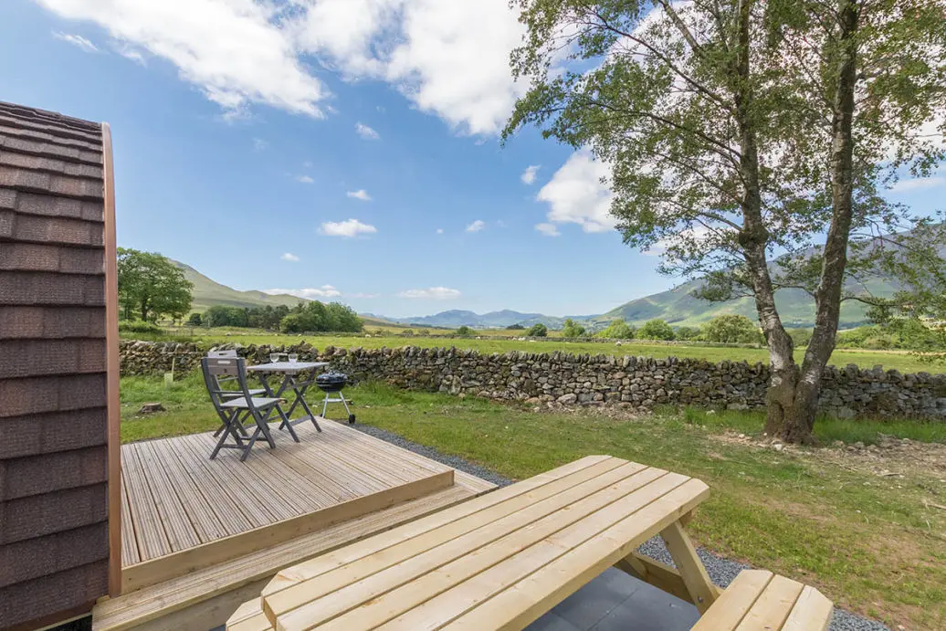 Ewe Love Camping Pods view to Blencathra